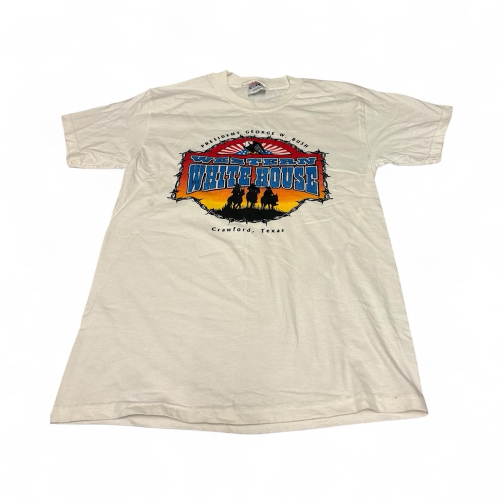 Vintage Hanes Beefy T “Western White House” Classic White T-Shirt